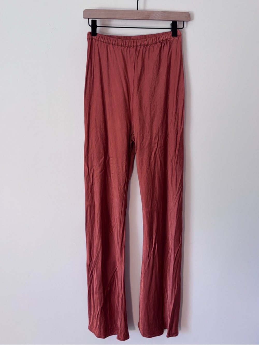 Dissh copper simone satin bias cut pants